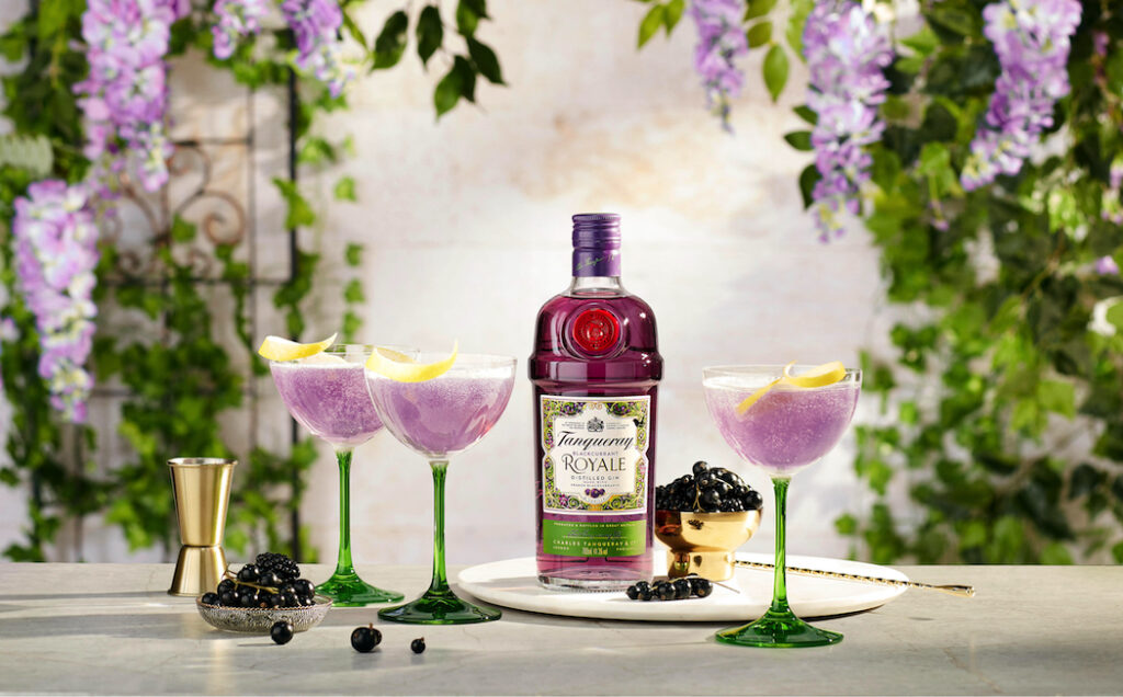 Enjoy This Sumptuous Cocktail Made With Tanqueray Blackcurrant Royale