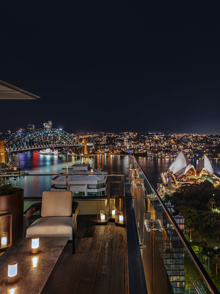Aster, on level 32 of the InterContinental Sydney, offers a bird's eye view of Vivid Sydney. 