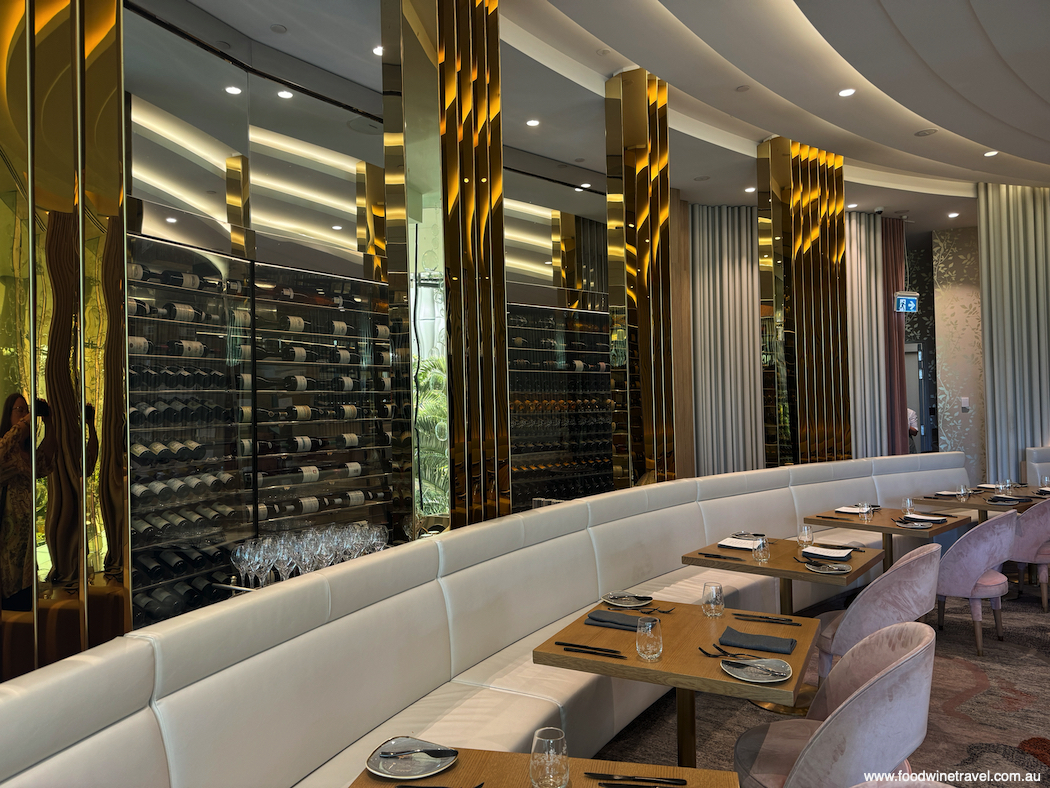 Signature Restaurant with its impressive wall of wine.