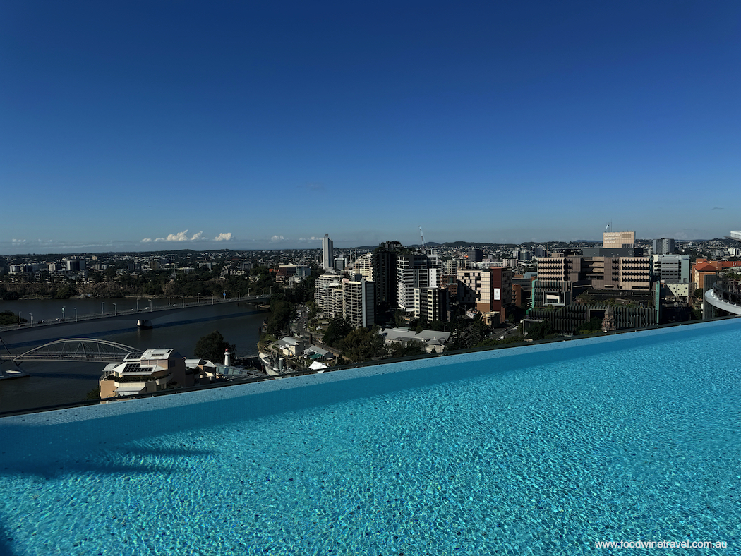 Pool with a view: the 23-metre infinity pool on the hotel rooftop.