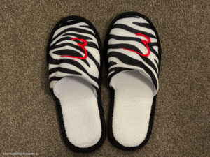 Emporium South Bank zebra slippers