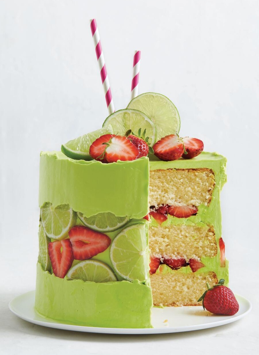 This luscious Strawberry Lime Margarita Cake is from The Sweet As Baking Cookbook.