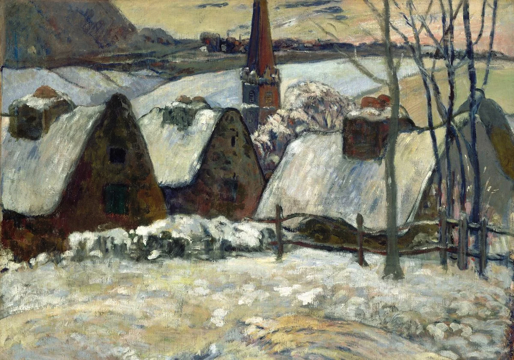 Paul Gauguin, Breton village in the snow , c 1894, Musée d’Orsay, Paris. Purchased with funds from an anonymous Canadian gift1952 © Musée d’Orsay, distributed GrandPalaisRmn (photo: Hervé Lewandowski).