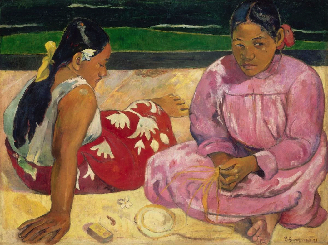 Paul Gauguin Tahitian women (Femmes de Tahiti) 1891 oil on canvas 69 × 91.5
cm Musée d’Orsay, Paris. Gift of Countess Vitali 1923, RF 2765.