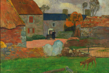 Paul Gauguin, Le toit blue or Ferme au Pouldu ( The blue roof or Farm at Le Pouldu ) 1890, National Gallery of Australia, Kamberri/Canberra, purchased 2024 with the assistance of the National Gallery Foundation.