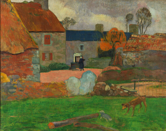 Paul Gauguin, Le toit blue or Ferme au Pouldu ( The blue roof or Farm at Le Pouldu ) 1890, National Gallery of Australia, Kamberri/Canberra, purchased 2024 with the assistance of the National Gallery Foundation.