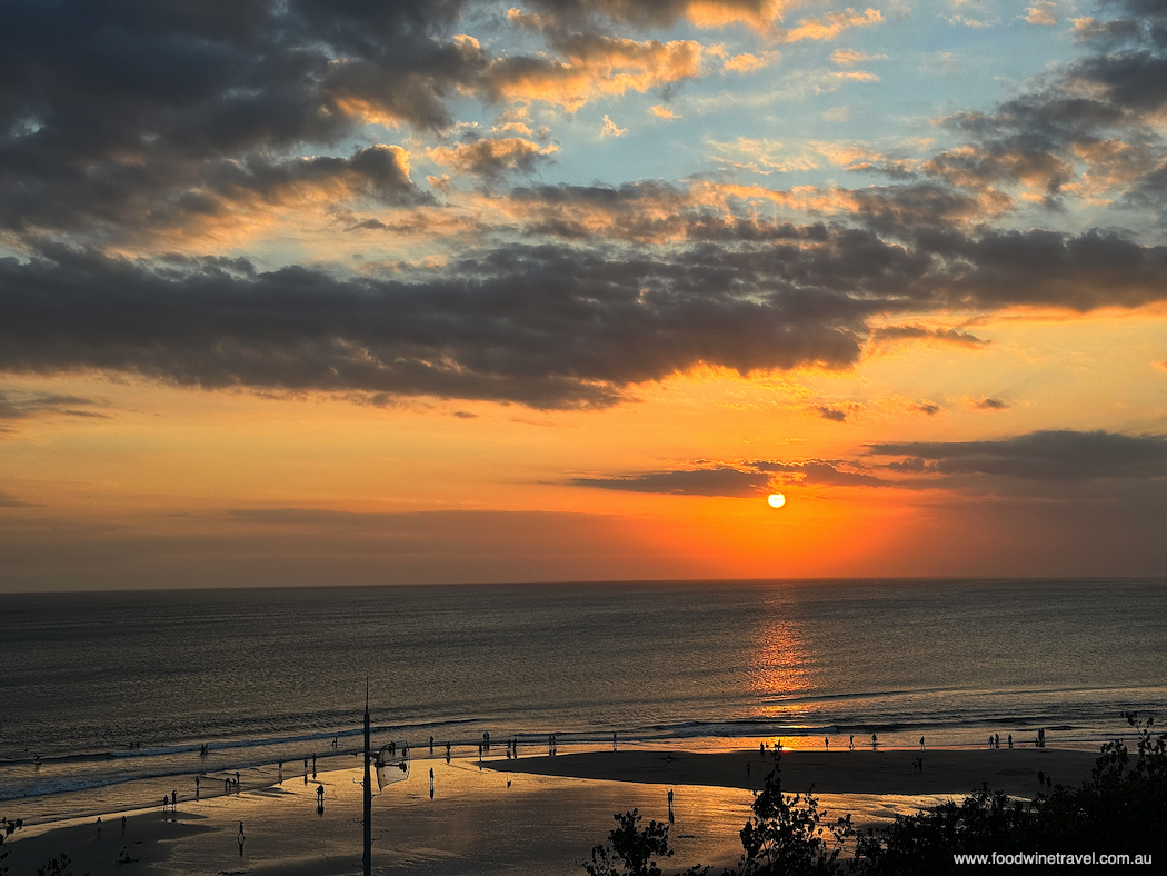 Rooftop dinner at sunset is a special experience.