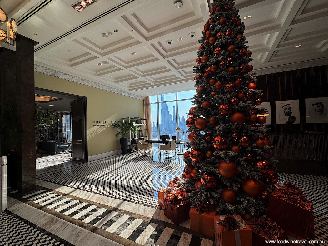 Stepping into the Lobby, decorated beautifully for Christmas.