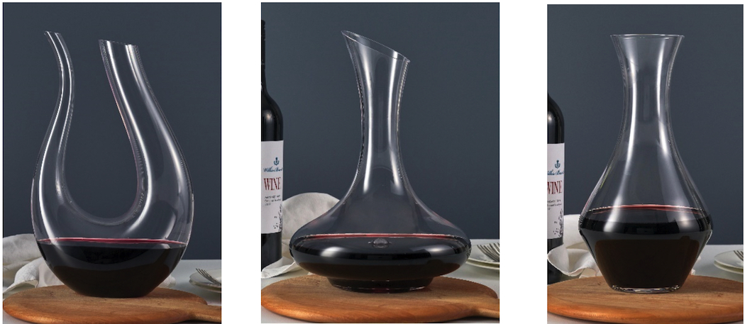 Wilkie Brothers' new range of decanters, from left: Lennox decanter, Kinross decanter, Argyle decanter.