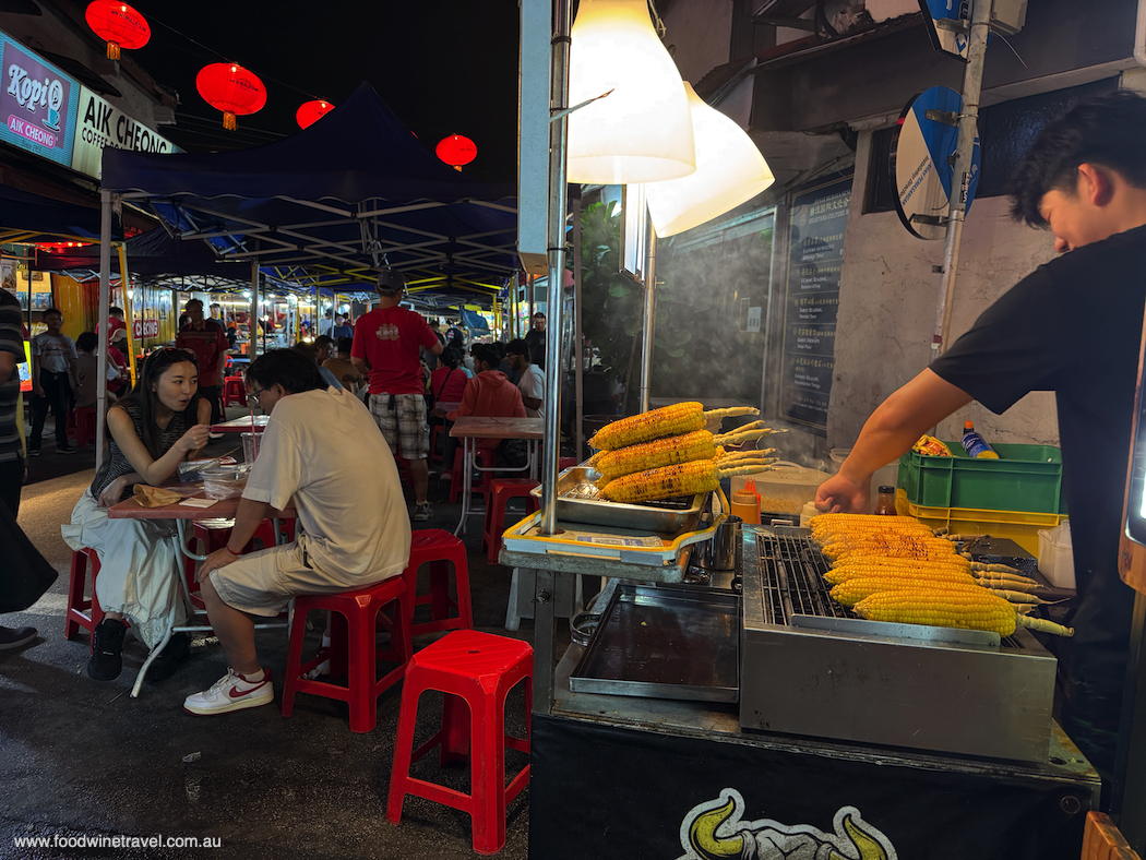 Most of the food is cooked on the spot.